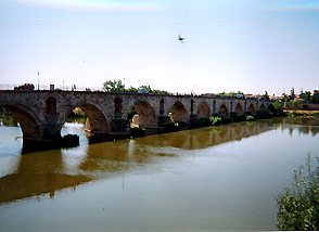 Rio Duero con puente romano - Entrada a Zamora